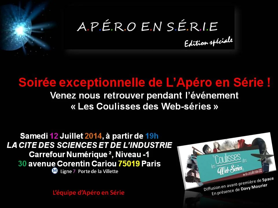 You are currently viewing Apéro en Série édition spéciale « Les coulisses des webséries »