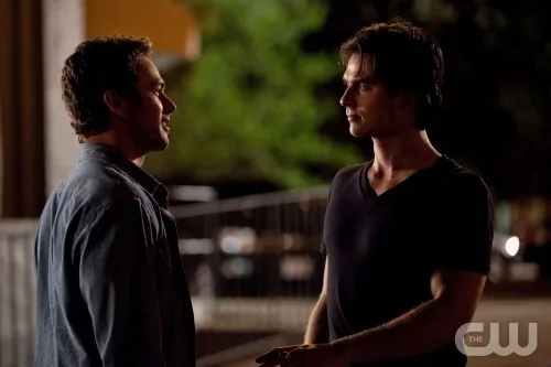 "Memory Lane" - Taylor Kinney as Mason, Ian Somerhalder as Damon in THE VAMPIRE DIARIES on The CW. Photo: Bob Mahoney/The CW ©2010 The CW Network, LLC. All Rights Reserved.