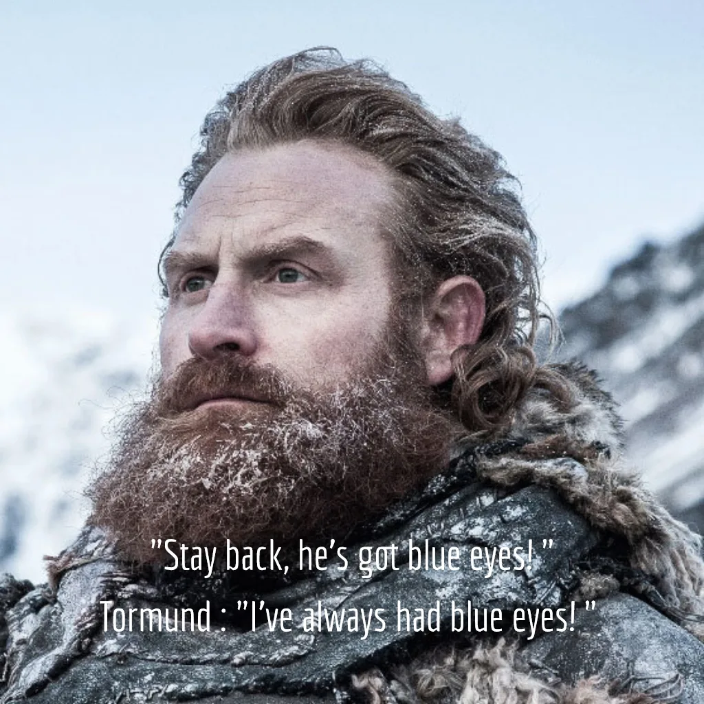 Stay back, he's got blue eyes! I've always had blue eyes!