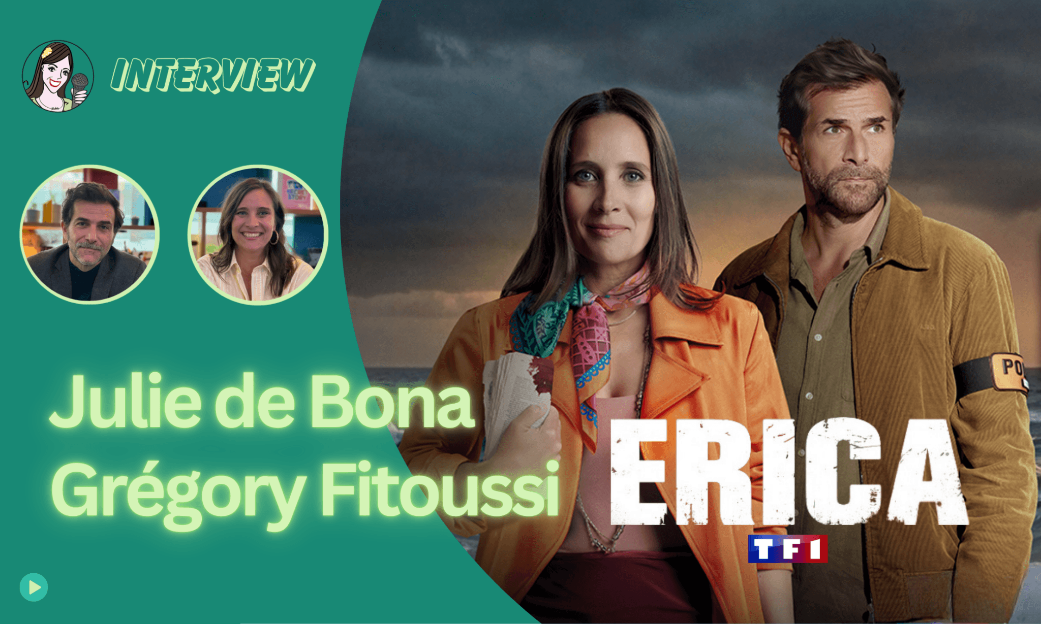 [VIDEO] Le couple Julie de Bona et Grégory Fitoussi s&rsquo;engage pour ERICA saison 2 !