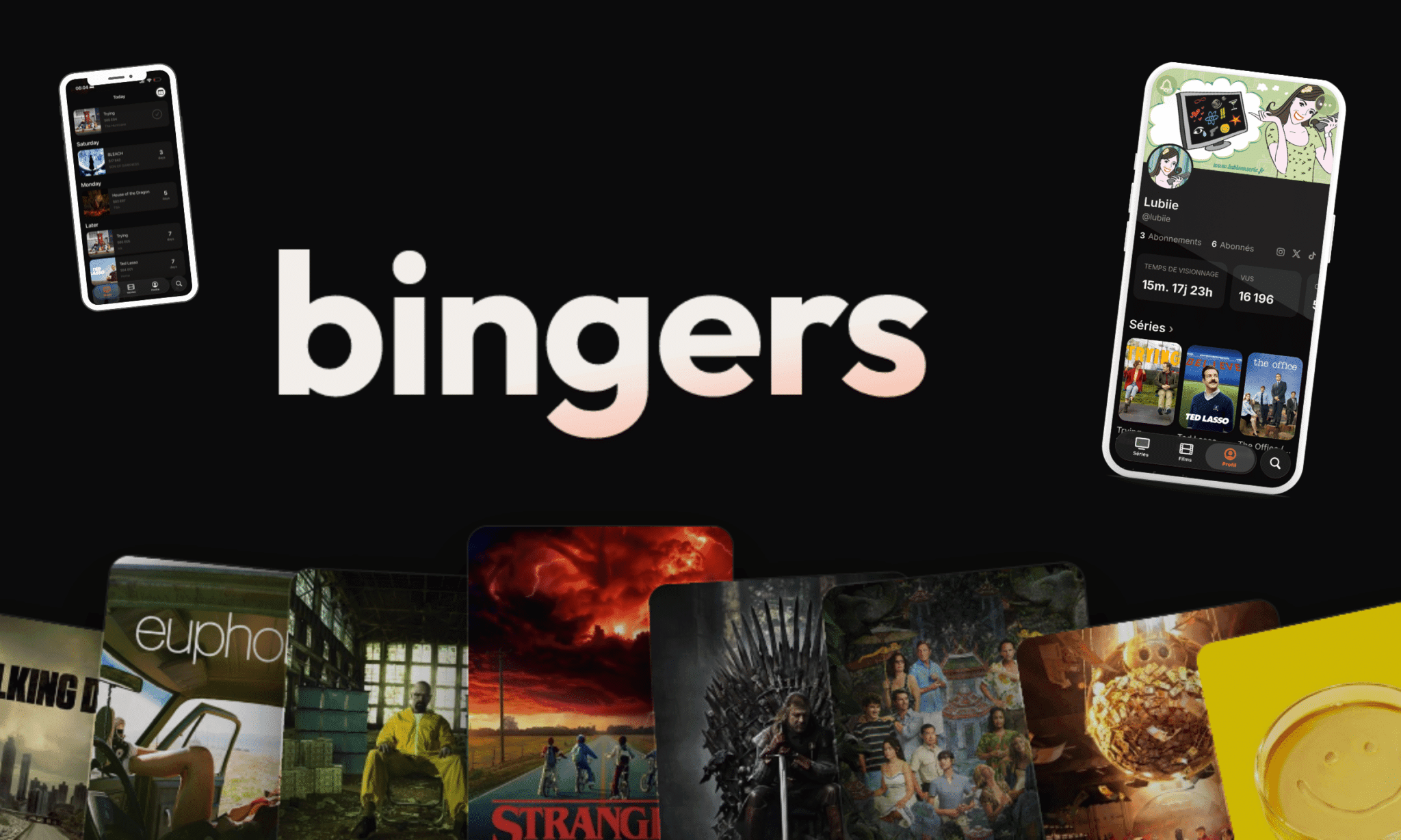 BINGERS : la meilleure alternative à TV Time ? Mon avis